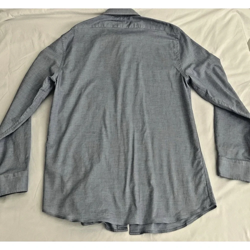 Banana Republic Mens Large Blue Long Sleeve Shirt Slim Fit Business